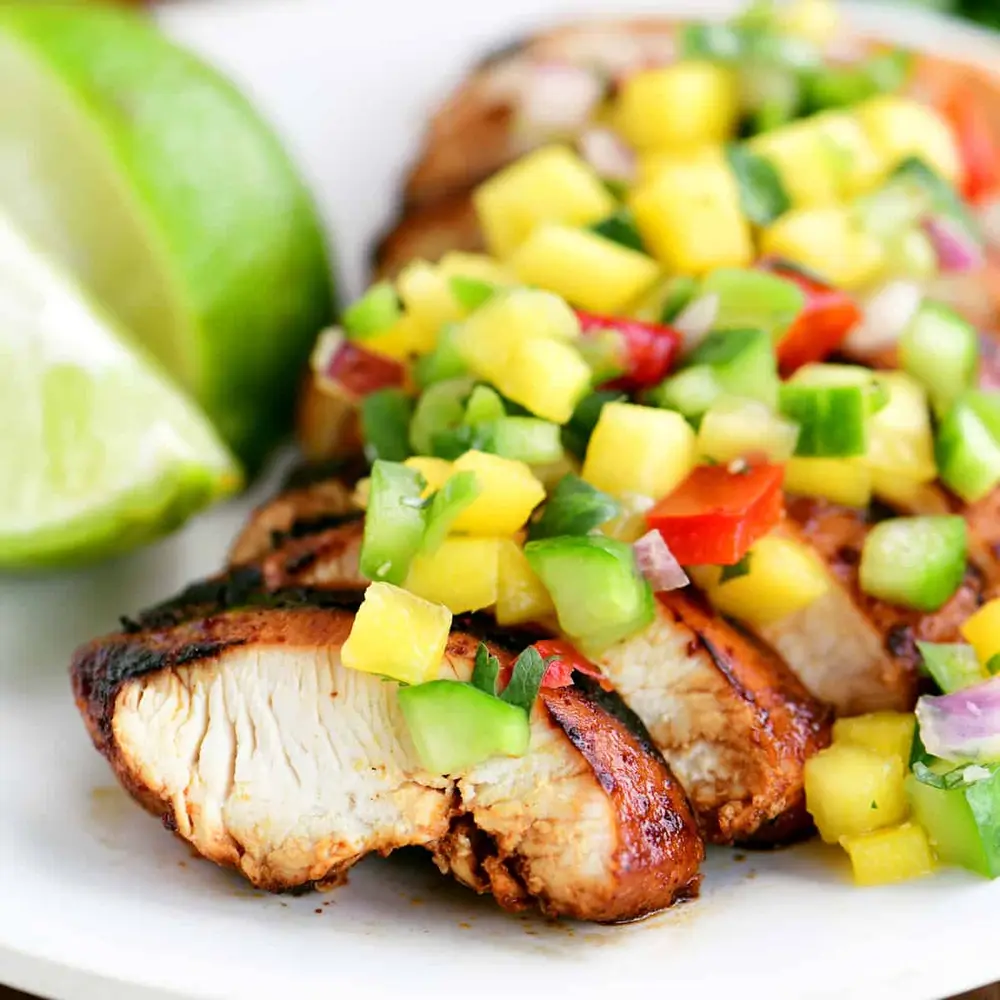 Pollo con salsa de mango